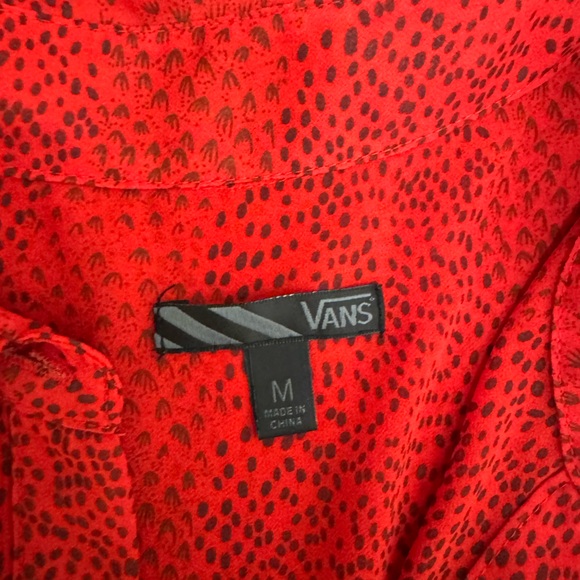 Vans Sheer Button Down Sleeveless Top - Picture 5 of 8